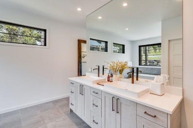 111 Blacktail Loop, Lakeside, MT 59922 - full bath with double vanity and recessed lighting
