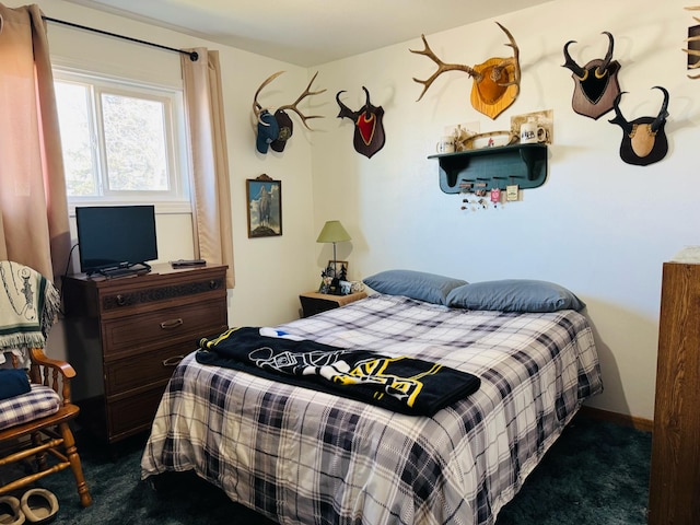 901 Birch Ave, Shelby, MT 59474 - bedroom with dark colored carpet