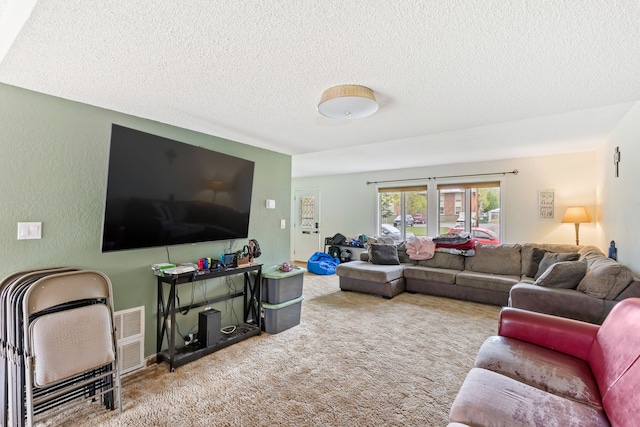 1200 32nd St S Unit 6, Great Falls, MT 59405 - living area featuring carpet and a textured ceiling