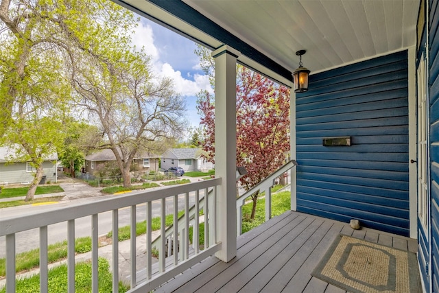 deck featuring a residential view
