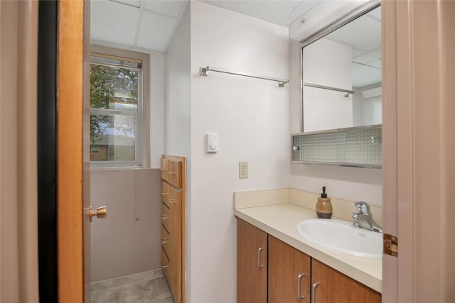 bathroom featuring vanity and tile patterned floors