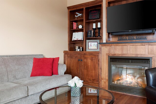 432 W Spruce St Unit 202, Missoula, MT 59802 - living room featuring a glass covered fireplace