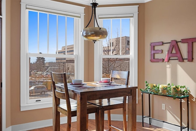 432 W Spruce St Unit 202, Missoula, MT 59802 - dining space with wood finished floors, baseboards, and an office area