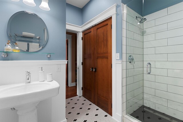 432 W Spruce St Unit 202, Missoula, MT 59802 - bathroom featuring a stall shower and a sink