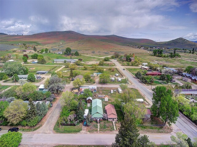 110 N 2nd Ave, Hot Springs, MT 59845 - aerial view of property and surrounding area featuring a mountain backdrop