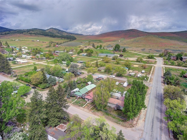 110 N 2nd Ave, Hot Springs, MT 59845 - aerial overview of property's location with a mountain backdrop