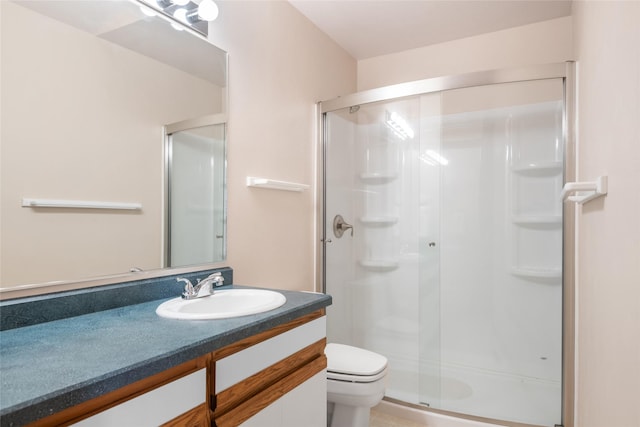 5190 Goodan Ln, Missoula, MT 59808 - full bathroom with a stall shower, toilet, and vanity
