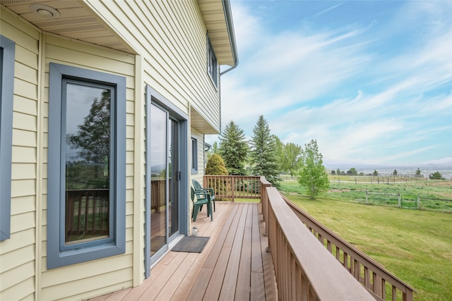 5190 Goodan Ln, Missoula, MT 59808 - wooden deck featuring a rural view