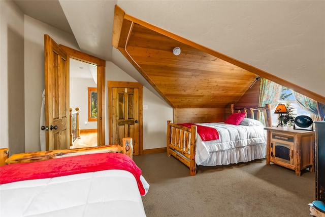 15222 Mt Highway 35, Bigfork, MT 59911 - carpeted bedroom with vaulted ceiling