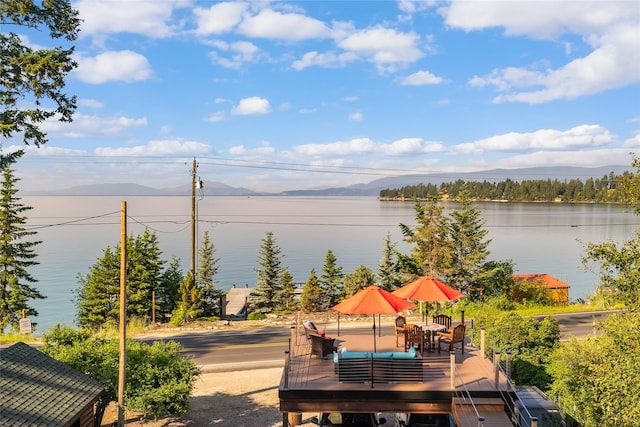 15222 Mt Highway 35, Bigfork, MT 59911 - water view with a mountainous background
