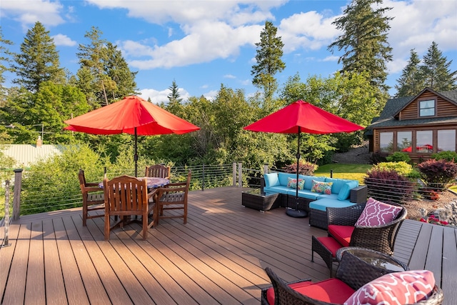 15222 Mt Highway 35, Bigfork, MT 59911 - deck featuring an outdoor hangout area and outdoor dining area