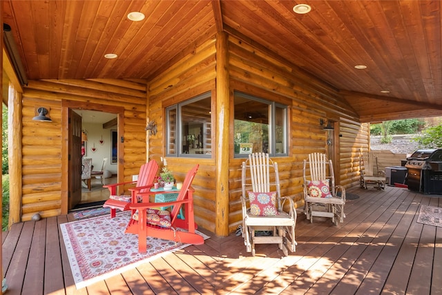15222 Mt Highway 35, Bigfork, MT 59911 - view of wooden terrace