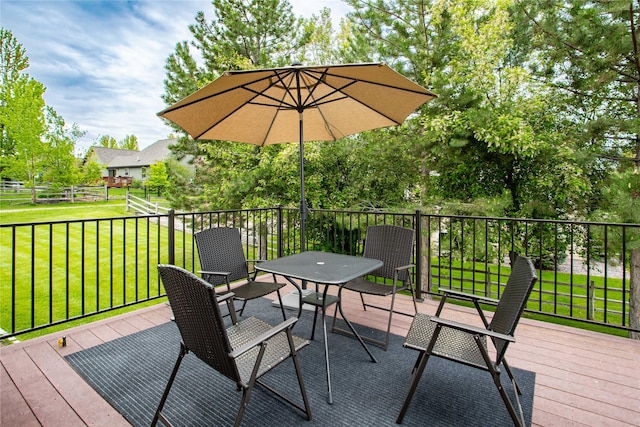 2719 Carnoustie Way, Missoula, MT 59808 - wooden terrace with a yard