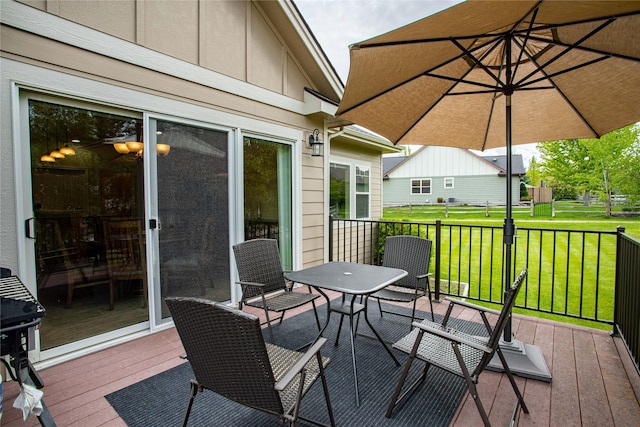 2719 Carnoustie Way, Missoula, MT 59808 - wooden terrace with a lawn