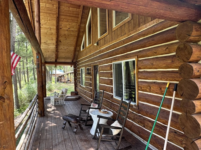 2041 Petty Creek Rd, Alberton, MT 59820 - view of wooden deck