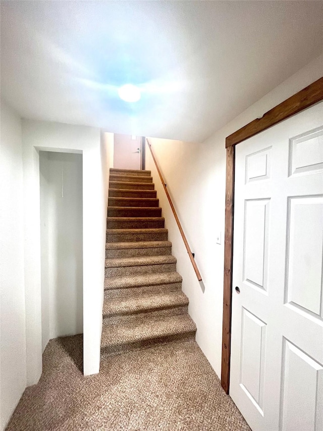 1807 1st St E, Polson, MT 59860 - stairway featuring carpet