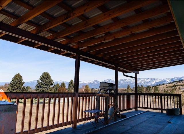 1807 1st St E, Polson, MT 59860 - deck with a mountain view