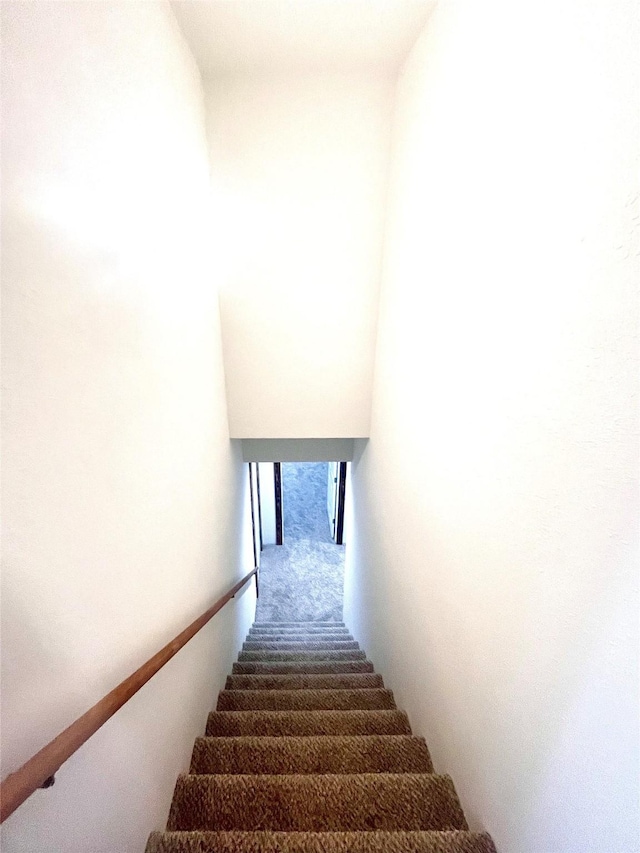 1807 1st St E, Polson, MT 59860 - stairs with carpet flooring