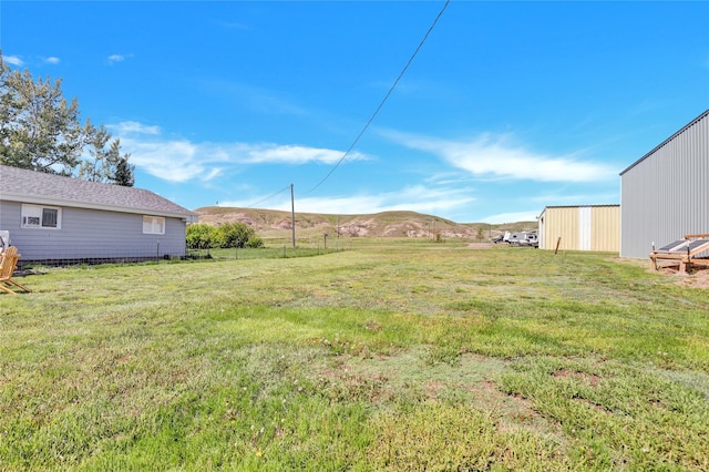 5 Lake Flat Ln, Great Falls, MT 59404 - view of green lawn featuring a mountain view