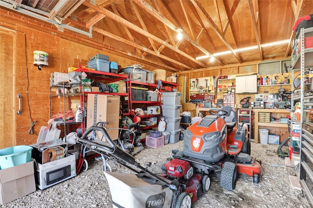 5 Lake Flat Ln, Great Falls, MT 59404 - garage featuring a workshop area