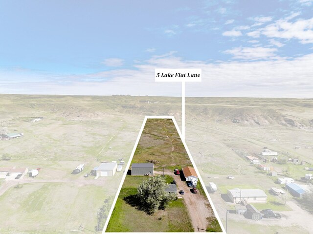 5 Lake Flat Ln, Great Falls, MT 59404 - overview of rural landscape featuring property parcel outlined