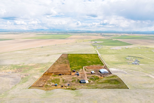 49 Embry Ln, Great Falls, MT 59404 - aerial view of sparsely populated area with property boundaries highlighted