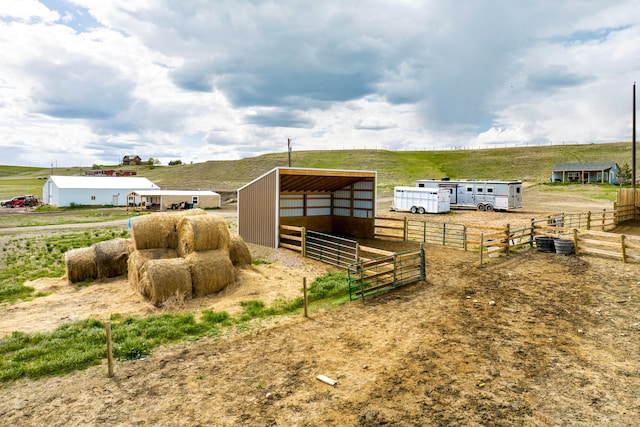 49 Embry Ln, Great Falls, MT 59404 - horse barn featuring a view of rural / pastoral area
