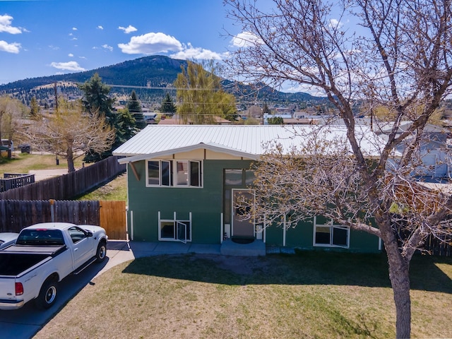 1827 Hollins Ave, Helena, MT 59601 - view of front of house featuring a mountain view and metal roof