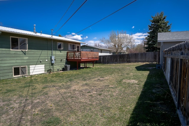 1827 Hollins Ave, Helena, MT 59601 - view of yard featuring central AC and a deck