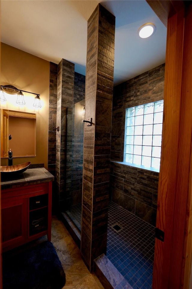 237 N Monture Ct, Seeley Lake, MT 59868 - full bath featuring a tile shower and vanity