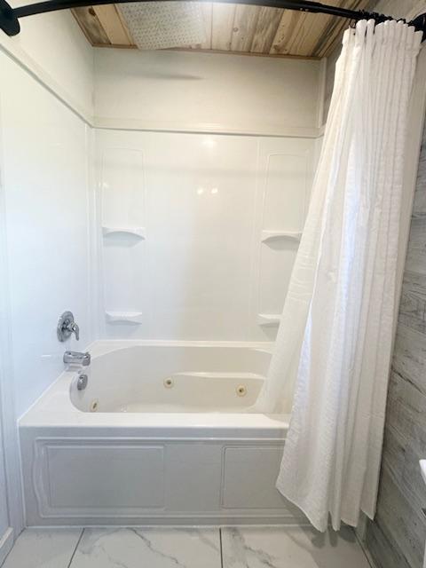 2900 S Montana St Unit 14, Butte, MT 59701 - full bathroom with marble look tile flooring and a combined bath / shower with jetted tub