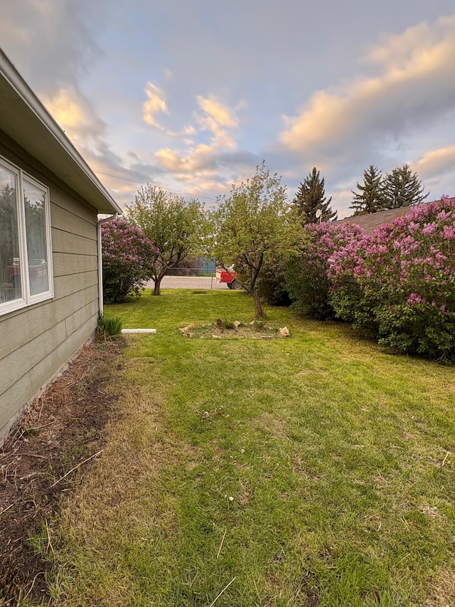 330 N Walnut St, Dillon, MT 59725 - yard at dusk featuring a yard