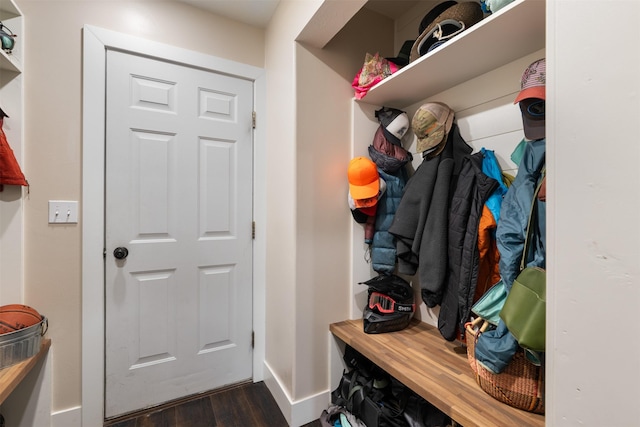 322 Hemlock St, Anaconda, MT 59711 - mudroom with dark wood-style flooring and baseboards