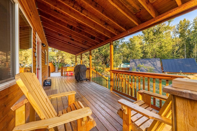 155 Seville Ln, Coram, MT 59913 - wooden deck featuring a grill