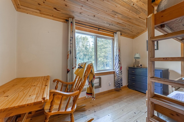 155 Seville Ln, Coram, MT 59913 - bedroom featuring wooden ceiling, wood-type flooring, and lofted ceiling