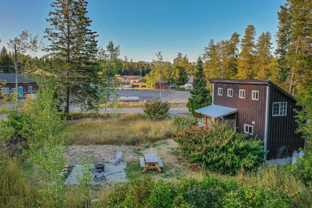 155 Seville Ln, Coram, MT 59913 - view of yard featuring a fire pit