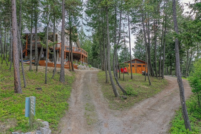277 Ridge Loop Rd, Rexford, MT 59930 - view of dirt / gravel driveway with stairway