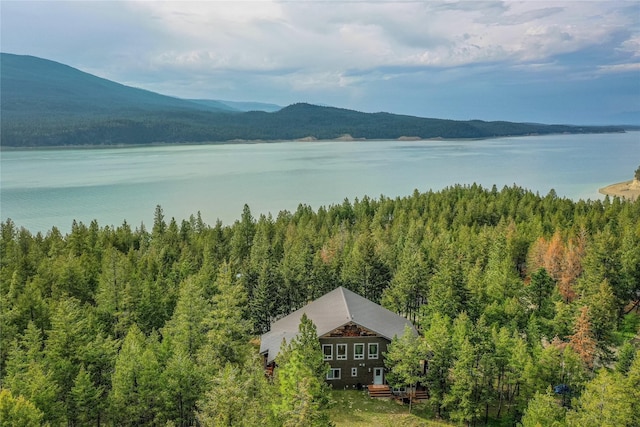 277 Ridge Loop Rd, Rexford, MT 59930 - water view with a forest and a mountain backdrop