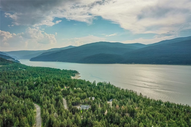 277 Ridge Loop Rd, Rexford, MT 59930 - mountain view with a large body of water and a heavily wooded area