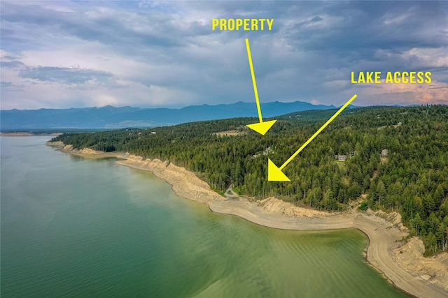 277 Ridge Loop Rd, Rexford, MT 59930 - drone / aerial view of a forest and a water and mountain view