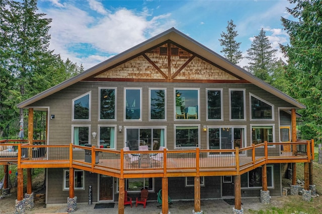 277 Ridge Loop Rd, Rexford, MT 59930 - rear view of property featuring a deck
