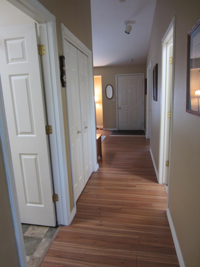2220 Alpine Dr, Helena, MT 59601 - corridor with baseboards and wood finished floors