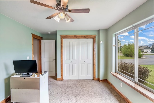 10 Canyon Breeze Ct, Stevensville, MT 59870 - unfurnished office featuring carpet and a ceiling fan