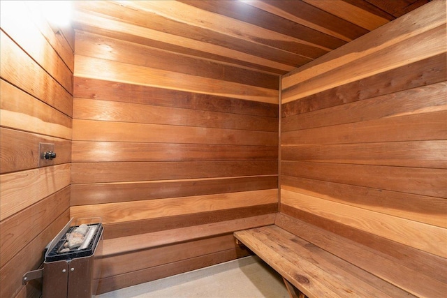 70 Dune Hill Ln, Great Falls, MT 59404 - sauna featuring wood walls and wood ceiling