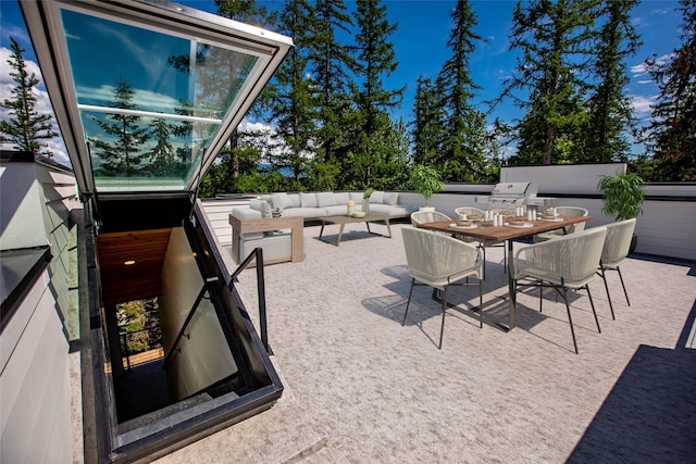 713 W 2nd St W, Whitefish, MT 59937 - view of patio featuring an outdoor living space and outdoor dining area