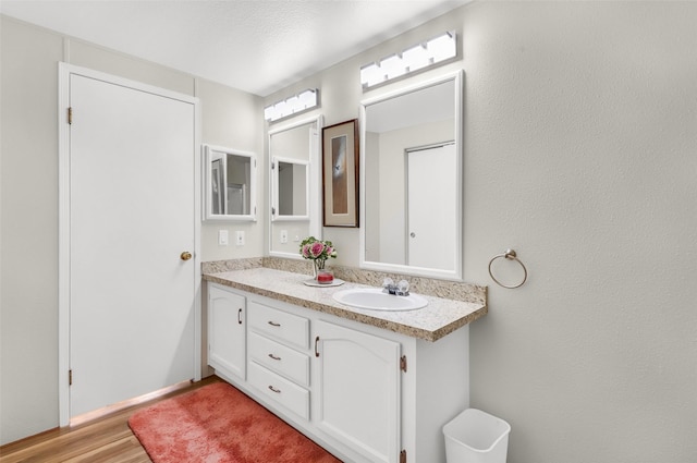 3805 7th St NE Unit 107, Great Falls, MT 59404 - bathroom with vanity and wood finished floors