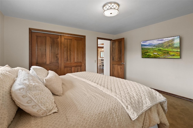 38941 Baypoint Ln, Polson, MT 59860 - bedroom featuring carpet floors, baseboards, and a closet