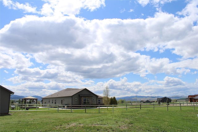 2567 Reardon Rd, Helena, MT 59602 - view of yard featuring a gazebo and a mountain view