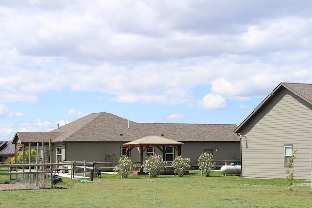 2567 Reardon Rd, Helena, MT 59602 - back of property with a gazebo and a shingled roof