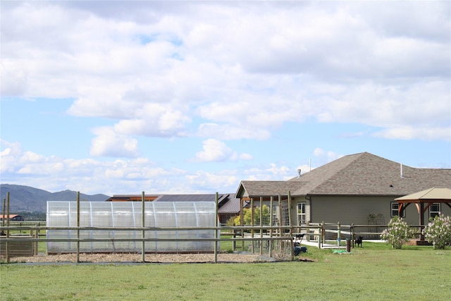 2567 Reardon Rd, Helena, MT 59602 - view of yard featuring an exterior structure, a gazebo, an outbuilding, and a mountain view